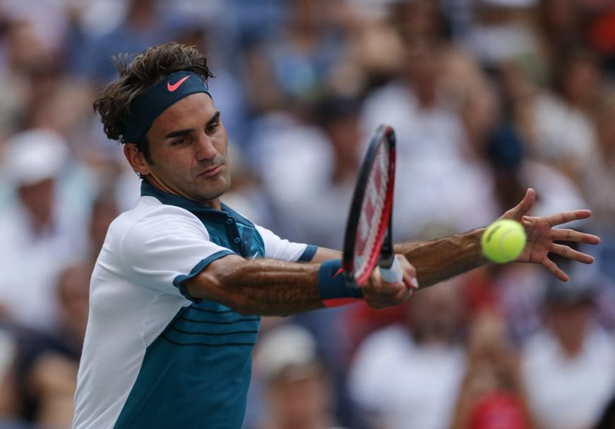 Federer impegnato contro l&#39;argentino Leonardo Mayer (Afp)
